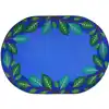 Breezy Branches Rug, Blue, Oval 5'4" x 7'8"