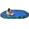 Breezy Branches Rug, Blue, Oval 5'4" x 7'8"