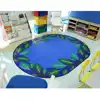 Breezy Branches Rug, Blue, Oval 5'4" x 7'8"