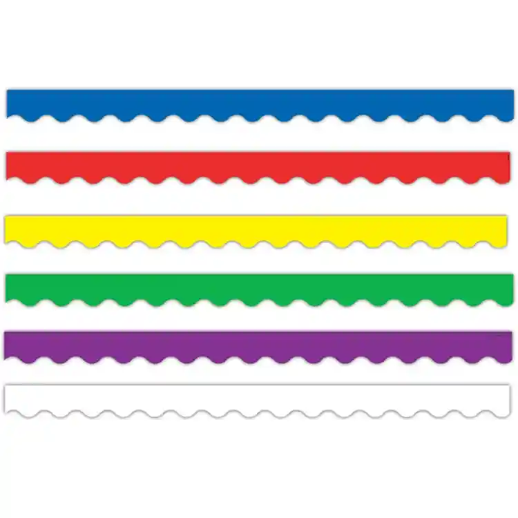 Bright Colored Scalloped Borders
