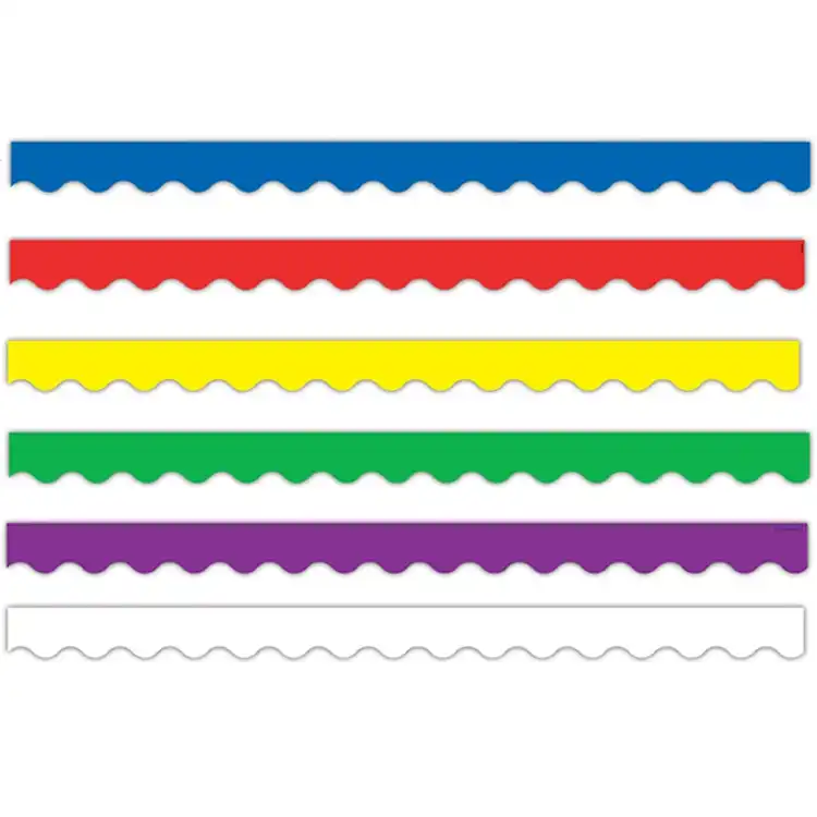 Bright Colored Scalloped Borders