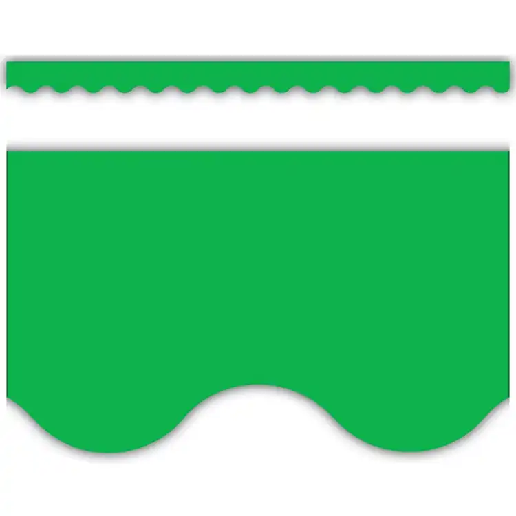 Bright Colored Scalloped Borders, Green