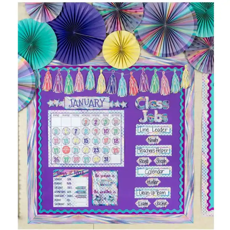 Bright Colored Scalloped Borders, Purple