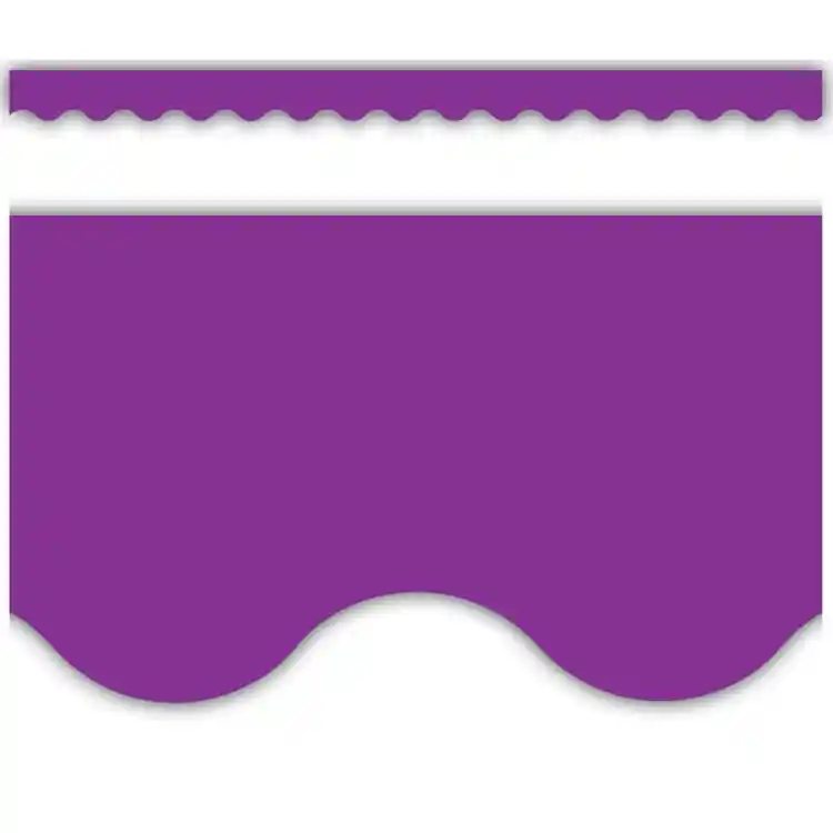 Bright Colored Scalloped Borders, Purple