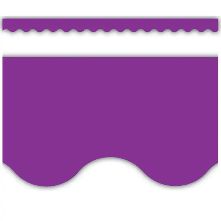 Bright Colored Scalloped Borders, Purple