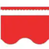 Bright Colored Scalloped Borders, Red