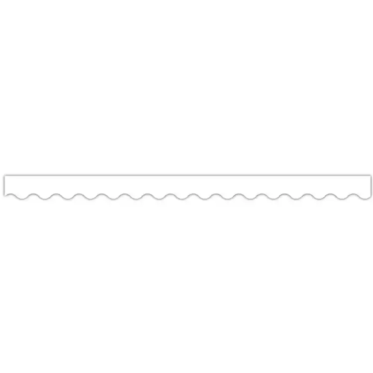 Bright Colored Scalloped Borders, White