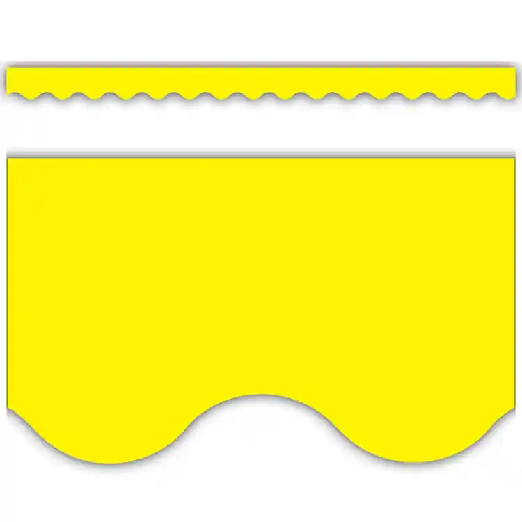Bright Colored Scalloped Borders, Yellow