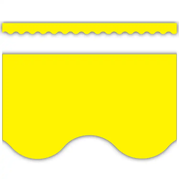 Bright Colored Scalloped Borders, Yellow
