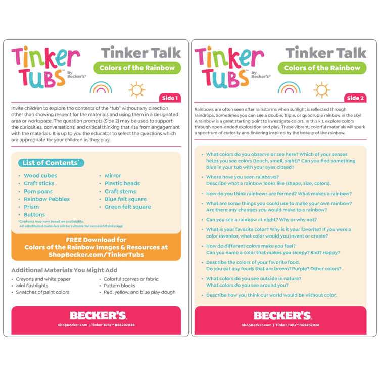 Becker's Tinker Tubs Complete Set
