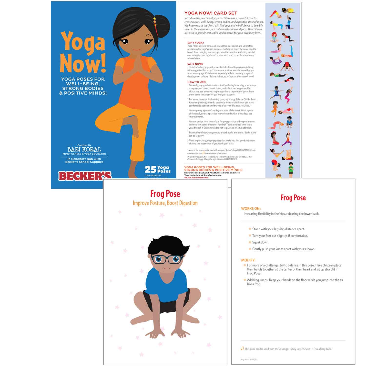 Becker's Yoga Now Card Set, Preschool Yoga Poses