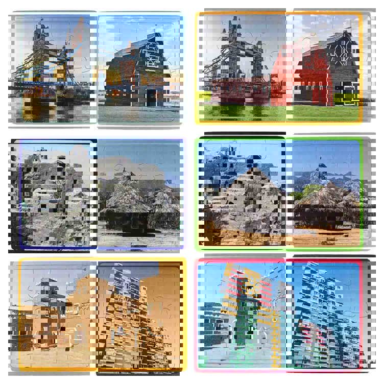 Becker's Building Inspirations 8-Piece Puzzles Set