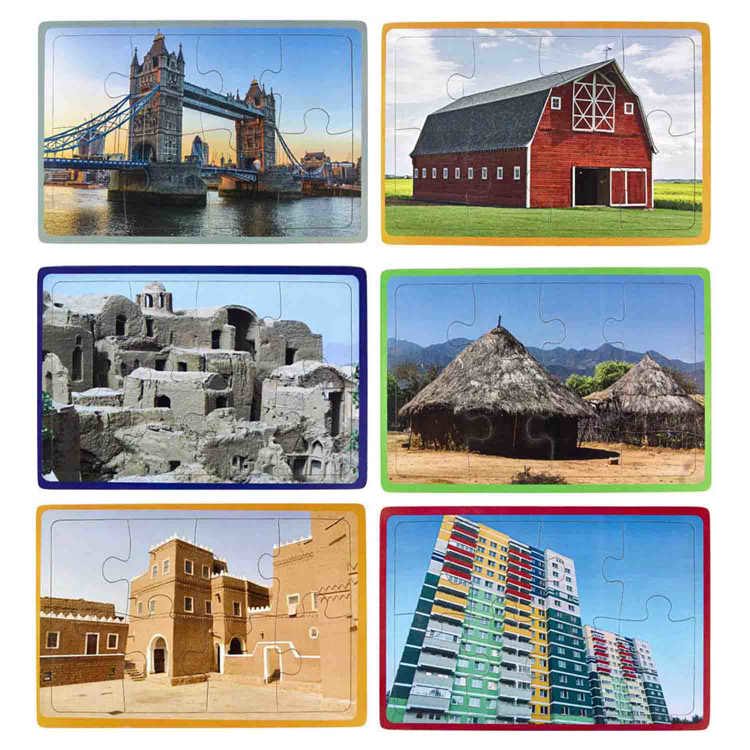 Becker's Building Inspirations 8-Piece Puzzles Set