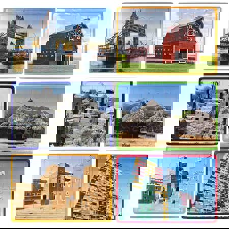 Becker's Building Inspirations 8-Piece Puzzles, Set of 6