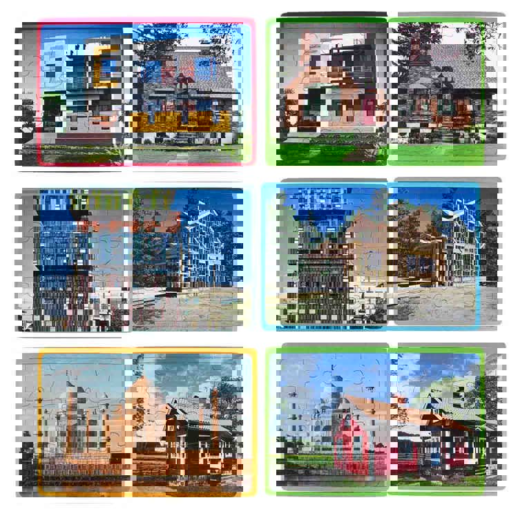 Becker's Building Inspirations 12-Piece Puzzles Set