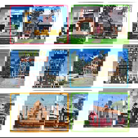 Becker's Building Inspirations 12-Piece Puzzles, Set of 6