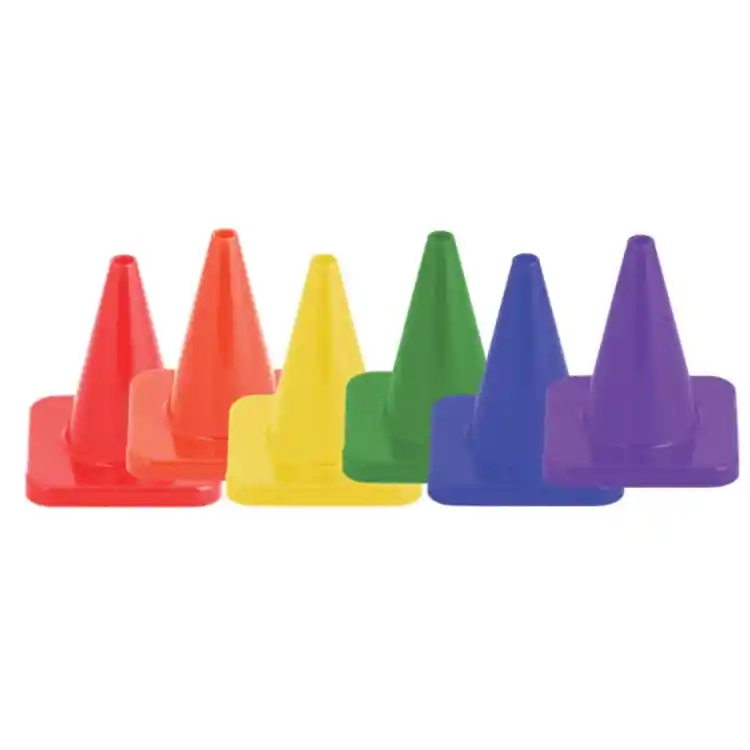 6" Rainbow Cones Set