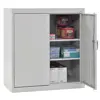 Storage Cabinet with Adjustable Shelves, Gray, 18"D x 36"H, 2 Shelves