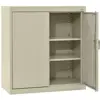 Storage Cabinet with Adjustable Shelves, Putty, 24"D x 36"H, 2 Shelves