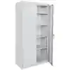 Storage Cabinet with Adjustable Shelves, Gray, 18"D x 72"H, 4 Shelves