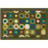 Calming Circles Classroom Rug, Nature's Colors, Rectangle 4' x 6'