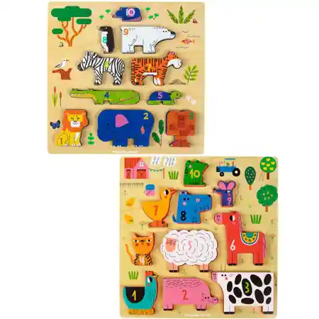 Wood Stacking Puzzle Set