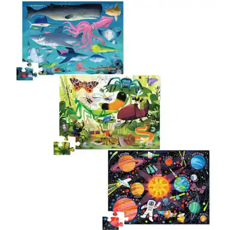 Space, Land & Sea Floor Puzzle Set