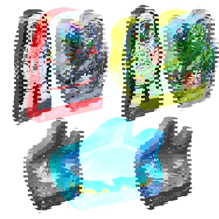 Space, Land & Sea Floor Puzzle Set