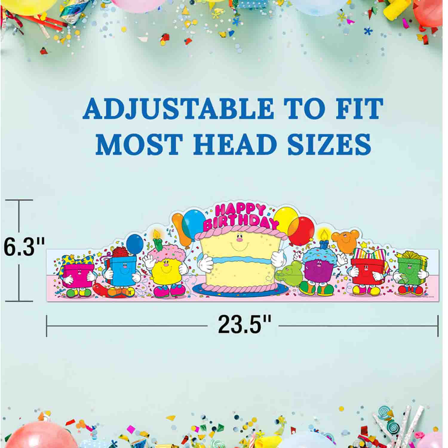 Birthday Paper Crown Printable Coloring Craft Activity for Kids