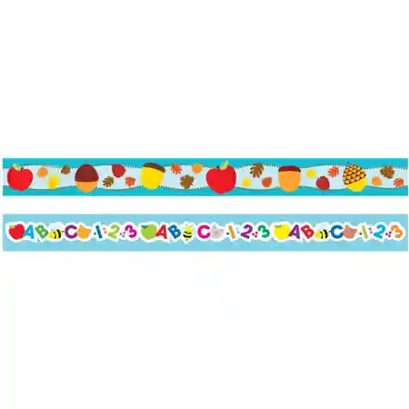 Fall Back to School Double-Sided Straight Border