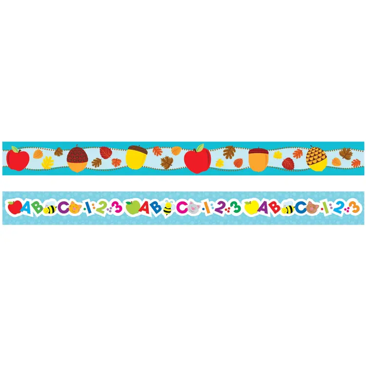 Fall Back to School Double-Sided Straight Border
