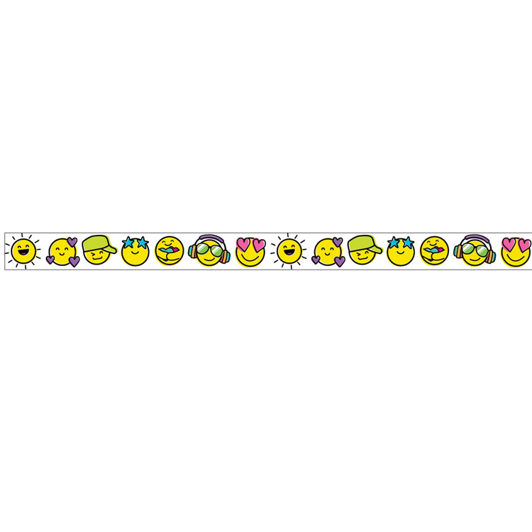 Kind Vibes Smiley Faces Straight Borders