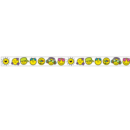Kind Vibes Smiley Faces Straight Borders