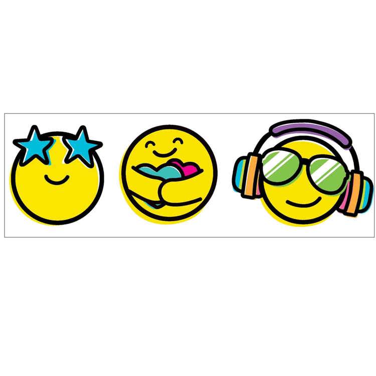 Kind Vibes Smiley Faces Straight Borders