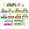 Birthday Cakes Mini Bulletin Board Set