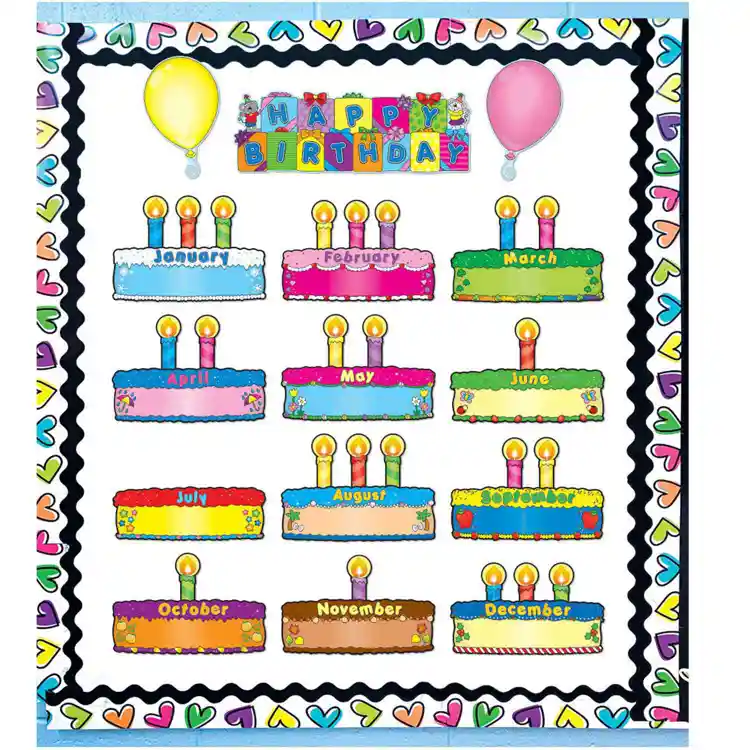 Birthday Cakes Mini Bulletin Board Set