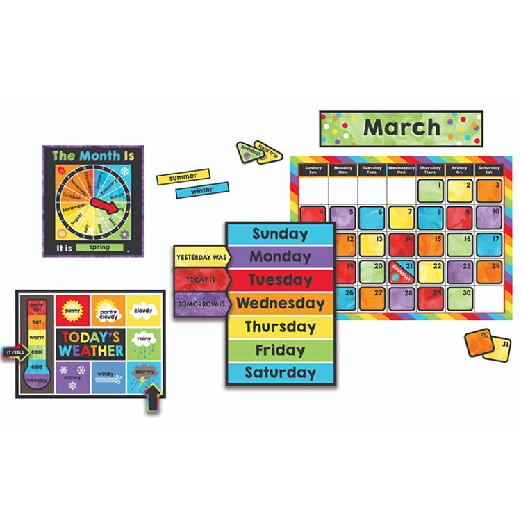 Celebrate Learning Calendar Bulletin Board Set Becker's