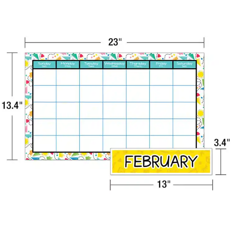 Happy Place Calendar Bulletin Board Set