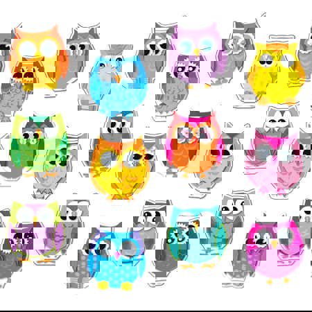 Colorful Owls Cut-Outs