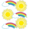 Hello Sunshine Rainbows & Suns Colorful Cut-Outs