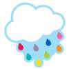 Hello Sunshine Cloud with Raindrops Colorful Cut-Outs