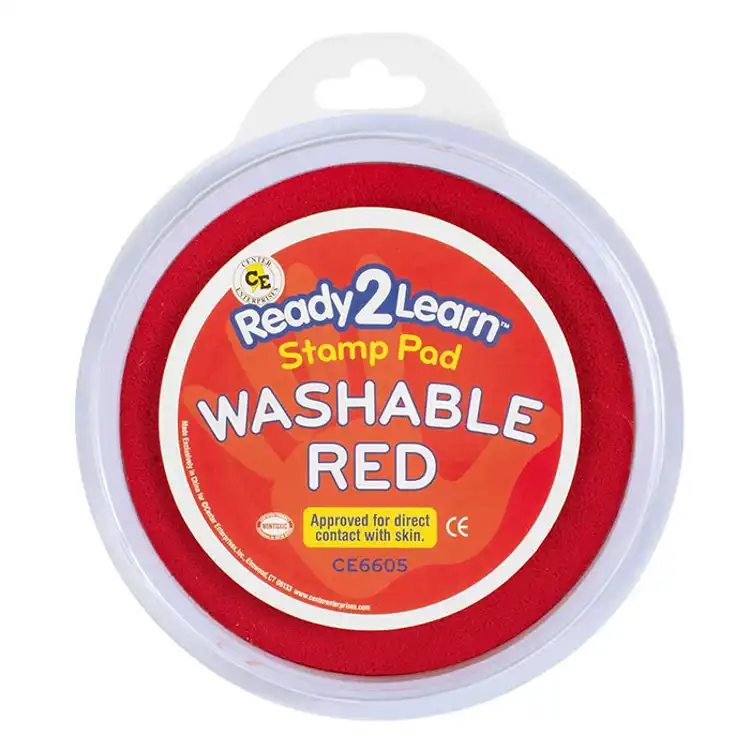 Jumbo Circular Washable Stamp Pads, Red
