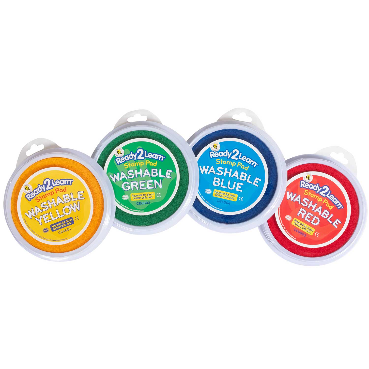 4ct Ready 2 Learn Jumbo Circular Washable Stamp Pads, Primary, Set of 4