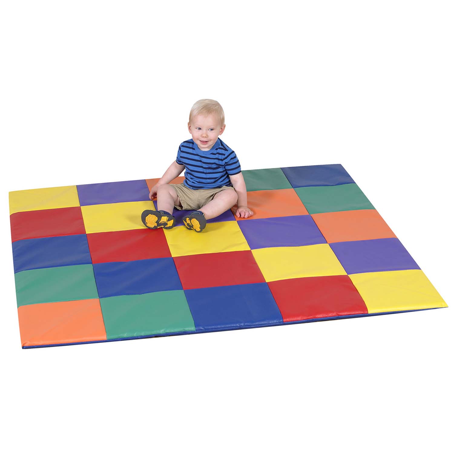Patchwork Crawly Mat, Primary