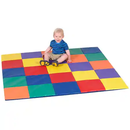 Patchwork Crawly Mat, Primary