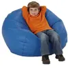 Round Bean Bag Chairs, Blue, Deluxe, 35"