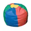 Round Bean Bag Chairs, Rainbow, Deluxe, 35"