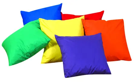 12" Pillows-Primary Colors, Set of 6