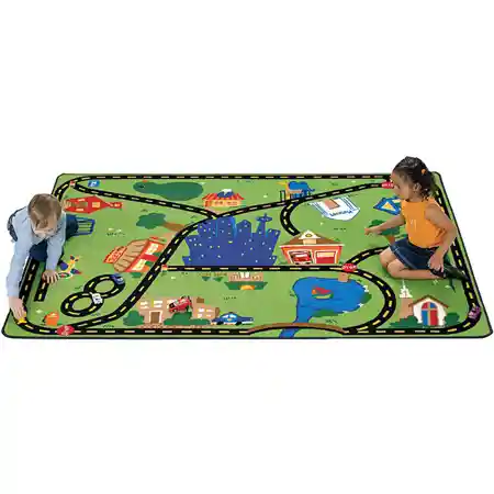 Cruisin' Around The Town Classroom Rug