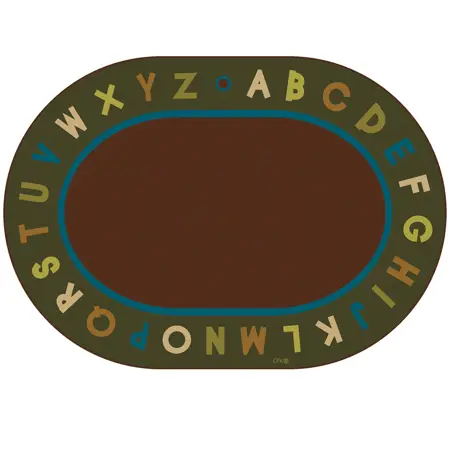 Alphabet Circletime Classroom Rug, Nature's Colors